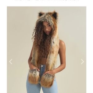 Red Fox Faux Fur Hood Spirithoods